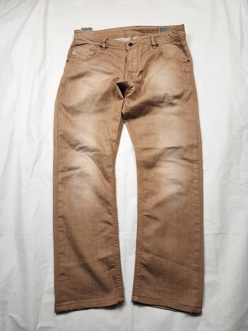 Diesel KRAYVER Men's Regular Slim Jeans Brown Size 31w / 28in Is Used